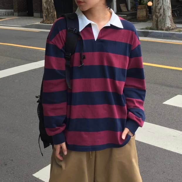 급처! Free 단스튜디오 럭비 단가라 카라티 버건디