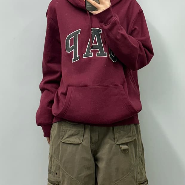 Gap 갭 버건디 후드티