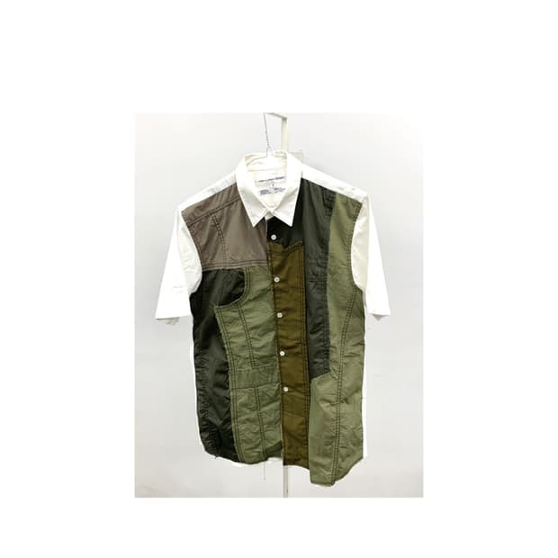 꼼데가르송 셔츠라인_패치워크 셔츠