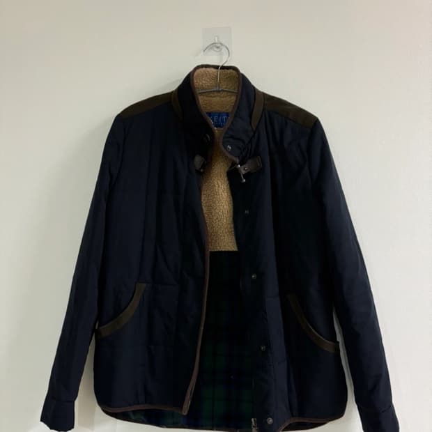 KEITH 네이비 퀼팅 자켓