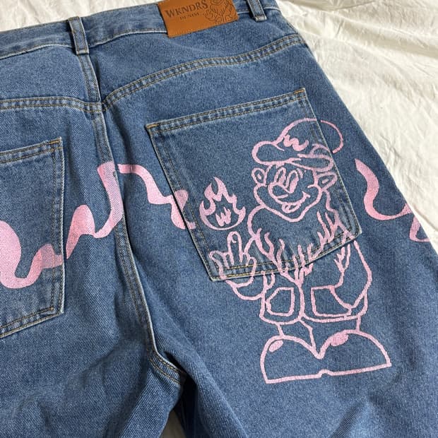 WKNDRS DWARF DENIM PANTS - LIGHT BLUE