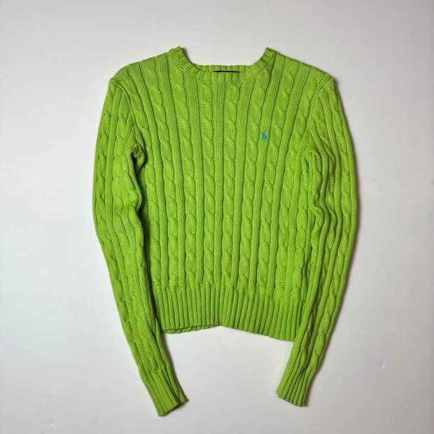 폴로 랄프로렌 00's 슬림핏 꽈배기 니트 PN8145