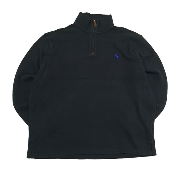 CN840 XL 폴로 랄프로렌 블랙 하프집업 긴팔 니트 스웨터