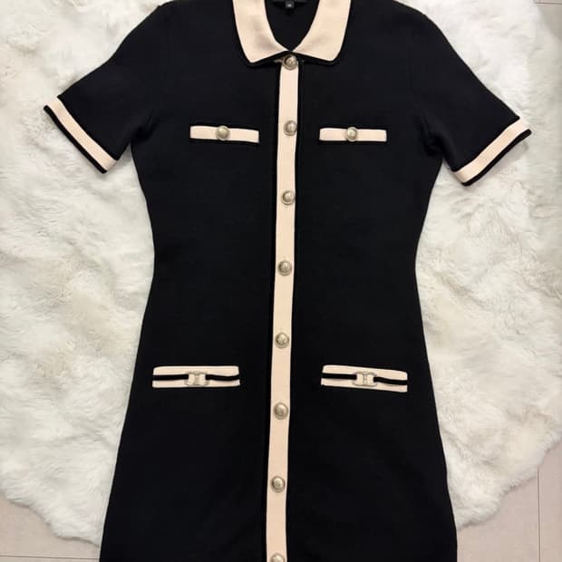 마쥬 maje 홀스빗 반팔 니트 원피스 36