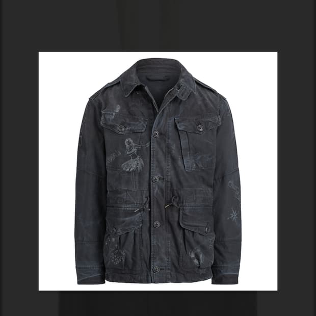 폴로 밀리터리 드로잉 야상 M-51 자켓 네이비