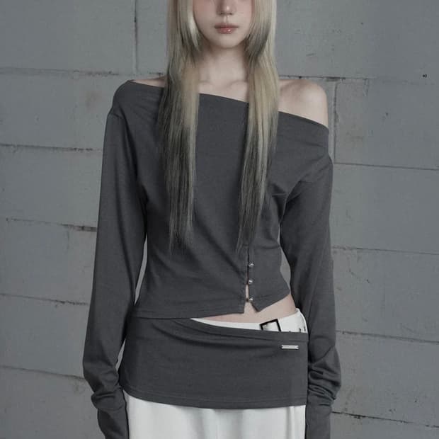 에트오소메 Cut-Out Open Long Sleeve 1 사이즈