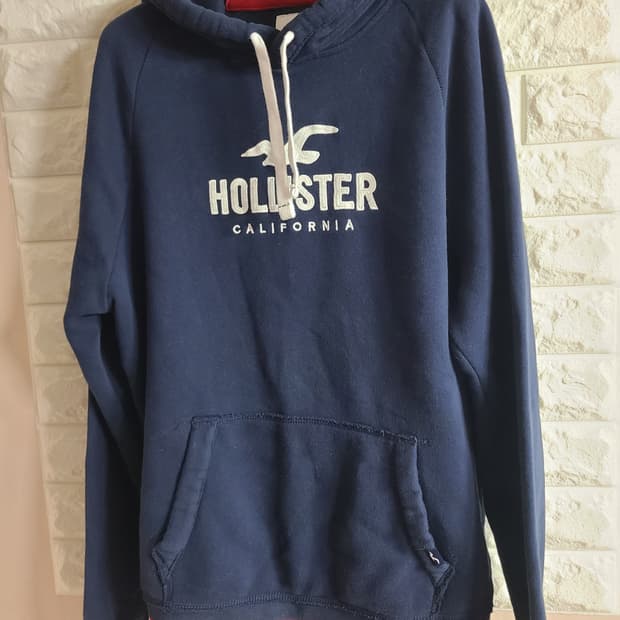 홀리스터 네이비 기모 후드티(라지)