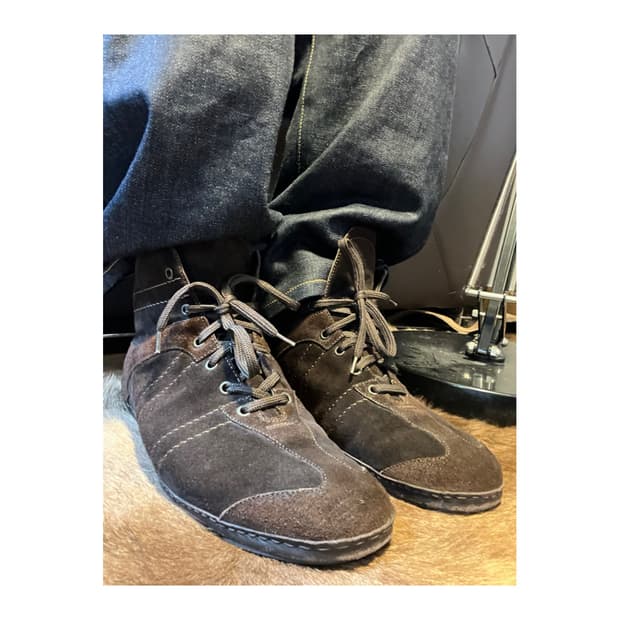 Ermenegildo Zegna 하이탑 스웨이드 스니커즈