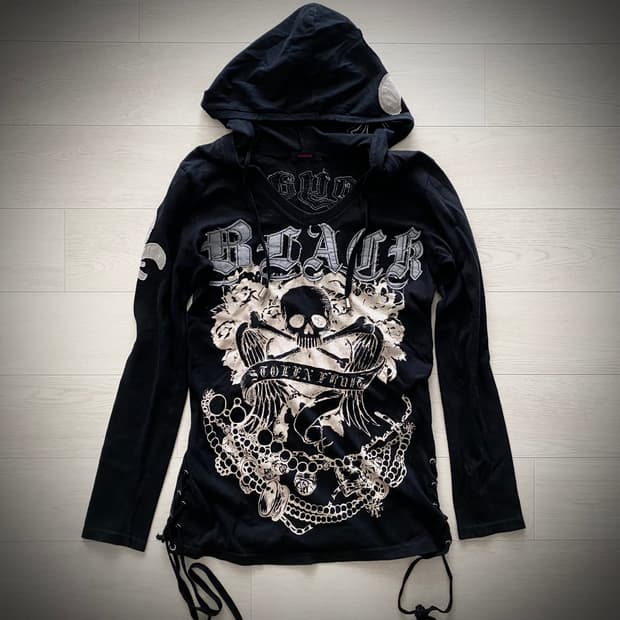 “THOUSAND” 해골 펑크 후디 