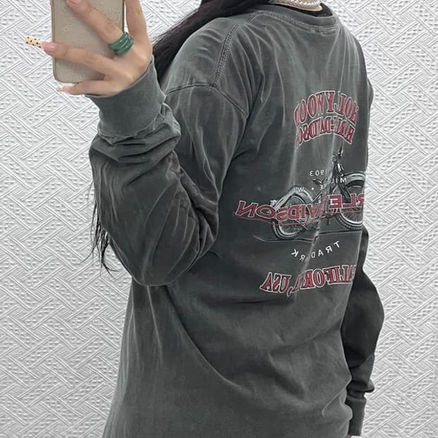 할리 데이비슨 모터사이클 스트릿 펑크 롱슬리브 M C09952