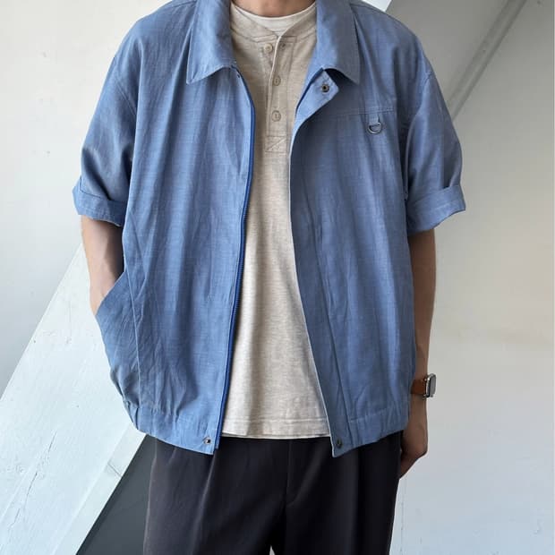JPN made light cotton linen design blous