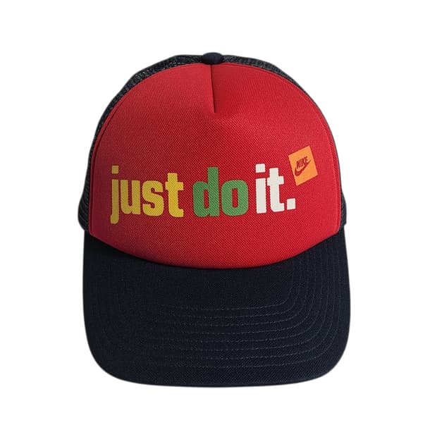Nike) 00's 나이키 just do it 멀티 컬러 로고 트러커 캡