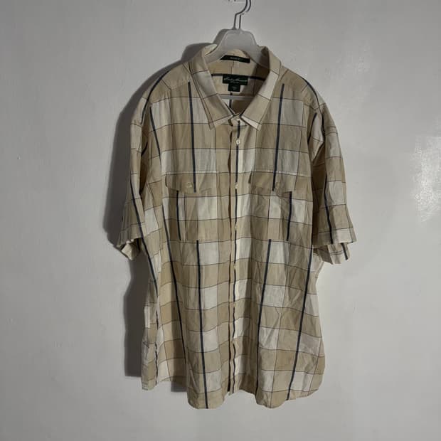 에디바우어 체크 반팔 셔츠 (2XL)