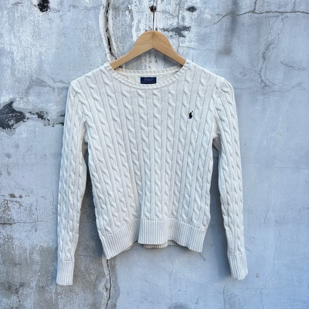 Polo 폴로 케이블 꽈배기 니트