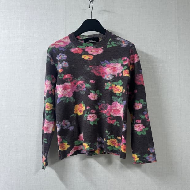 comme des garcons flower pattern knit
