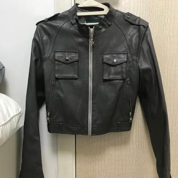 베로사 에코레더 크롭 숏 자켓(피조물빈티지파우닝133)