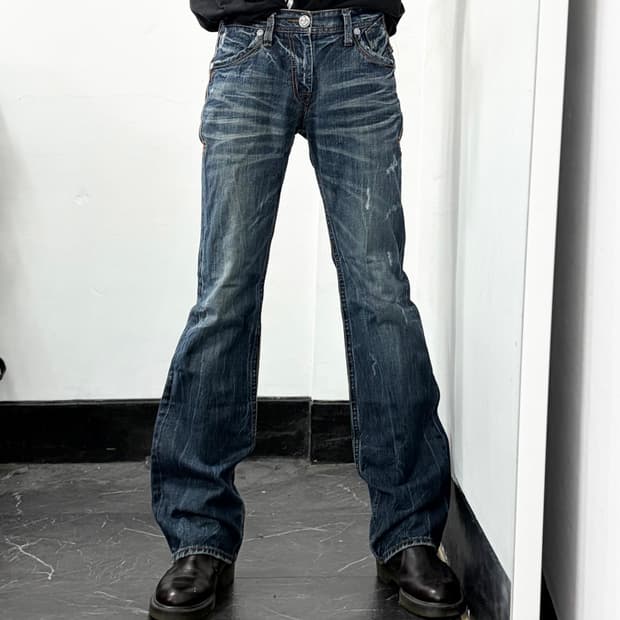 버커루 크롬 플레어 데님 팬츠