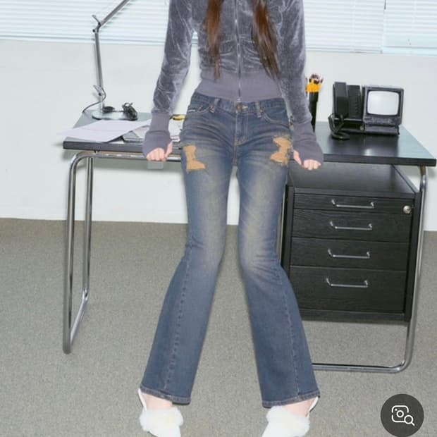 플리즈노팔로우 데미지 부츠컷 