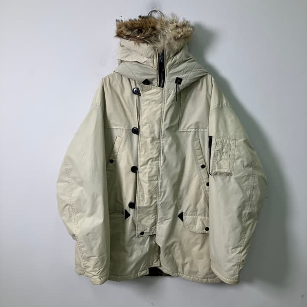 스투시 아이보리 N-3B 패딩 파카 XL