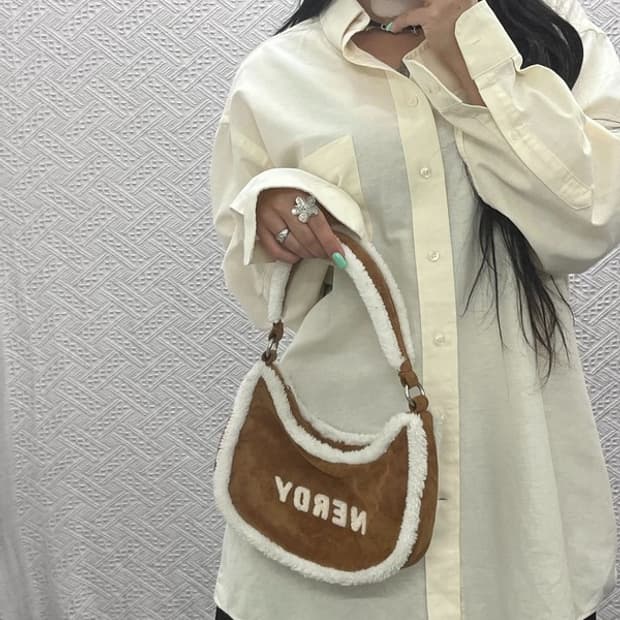 널디 여리 폭닥 스웨이드 숄더백 호보백 C07277