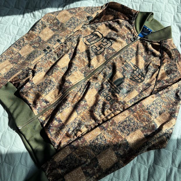 아디다스 파이어버드 체커 카모 트랙탑 져지