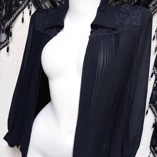 로맨틱고딕 고스로리 펑크 시스루 레이스 볼레로 쉬폰가디건 핀터 오리엔탈