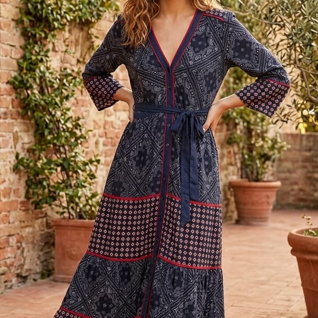 킴스부띠끄  페이즐리 원피스(에스닉,히피 느낌 물씬)