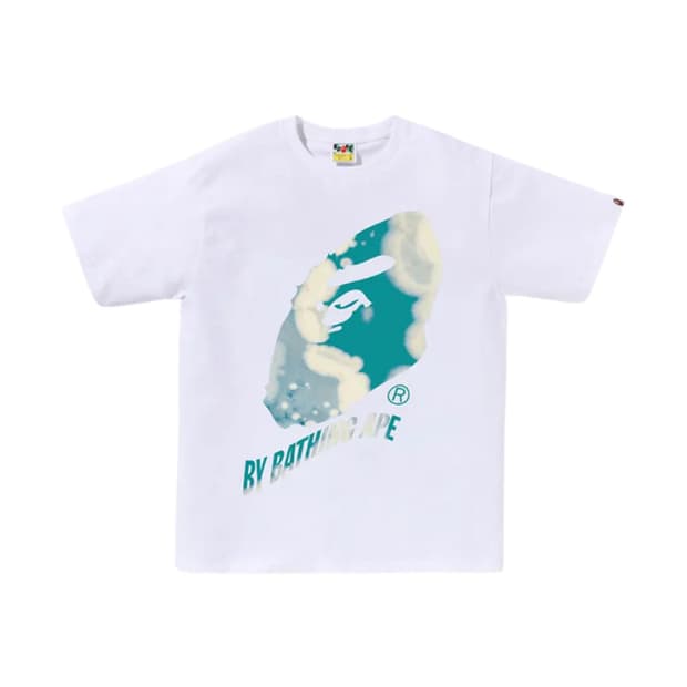 [S~XL] 새상품 정품 베이프 타이 다이 트위스트 반팔 티셔츠 화이트