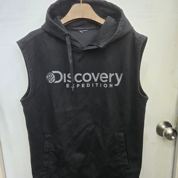 L사이즈,실측참고 )) Discovery 디스커버리 후드 조끼!