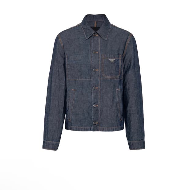 프라다 샴브레이 자켓 (XL)