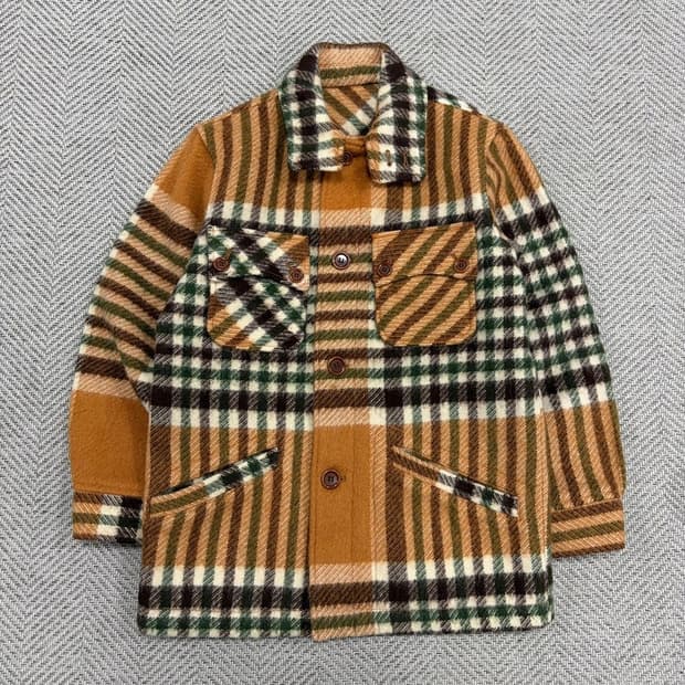 90s VAN Jacket 울 체크 자켓 v3146