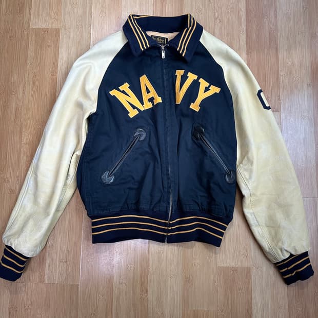 버즈릭슨 네이비 홀스하이드 자켓 L