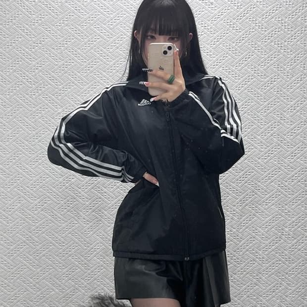 아디다스 올드스쿨 빈티지 캐주얼 스포티 바람막이 자켓 S C10141