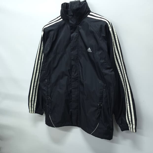 아디다스 남성 3선 메쉬 안감 바람막이 자켓(95)