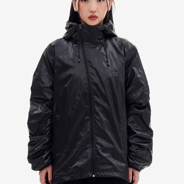 아카이브볼드 블랙 유광 바람막이