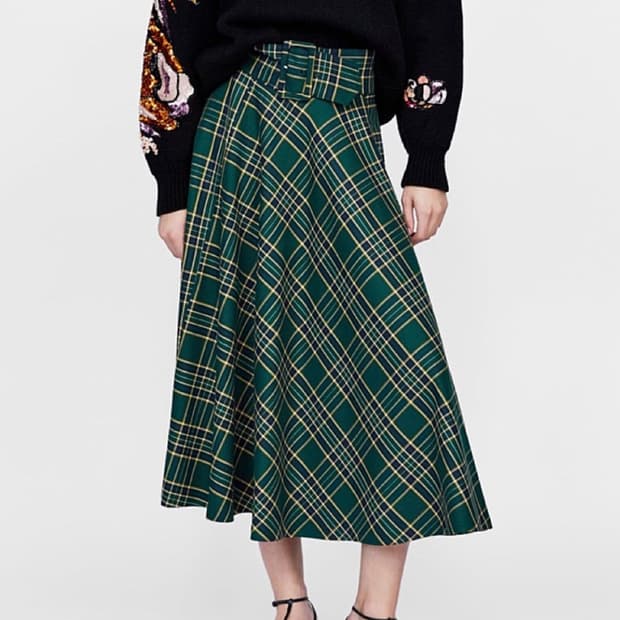 자라(ZARA) 벨트 스퀘어스커트 55 새상품