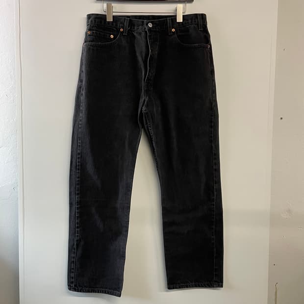 90s 리바이스 505 흑청 데님팬츠