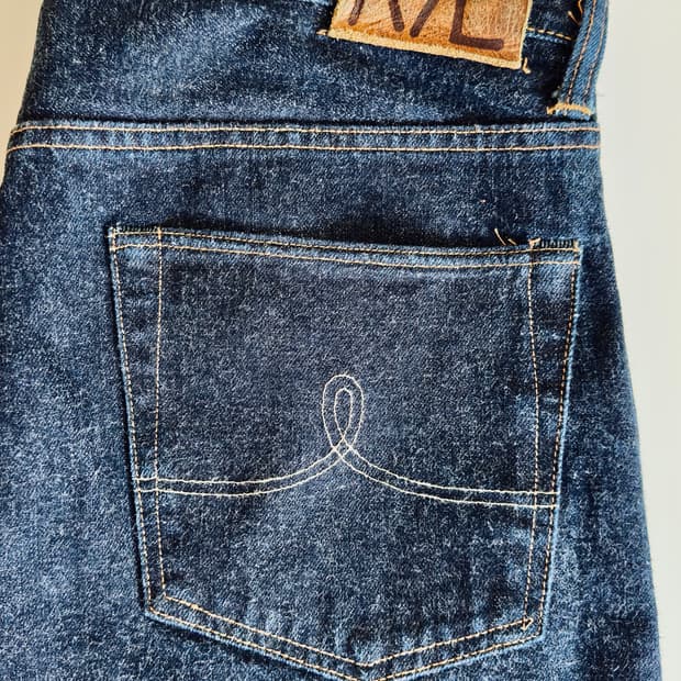 RRL 더블알엘 빈티지 파이브포켓 이스트 웨스트 셀비지 진 34 신품급