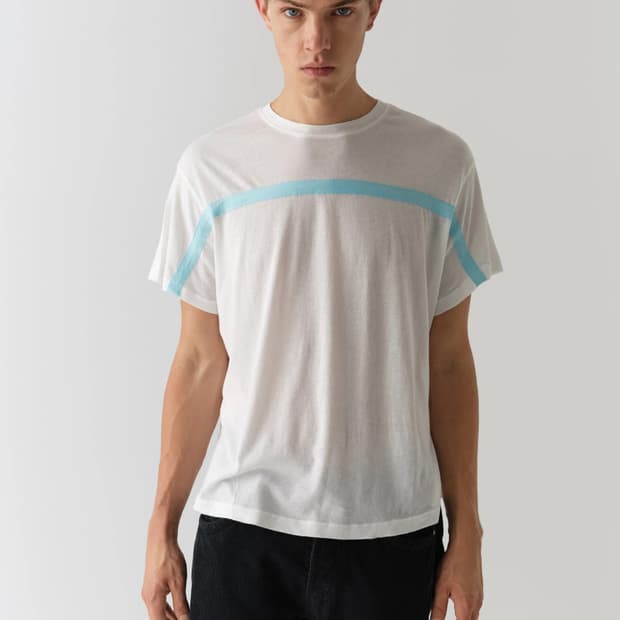 [L,XL]기마구아스 Thomas 라인 티셔츠/화이트