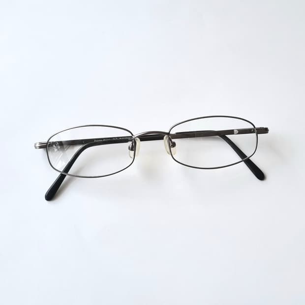 데드스탁 긱시크 무드 슬림  타원형 메탈 안경테 654