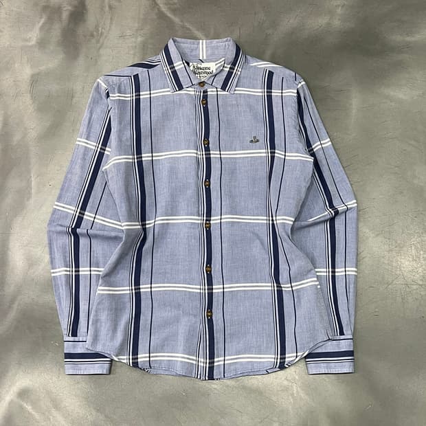  비비안웨스트우드 맨 체크 셔츠 y15565