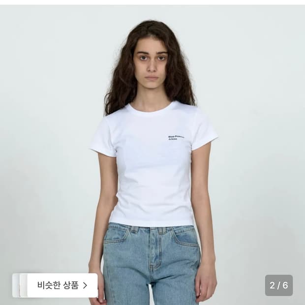 플라스틱 프로덕트 MPa 반팔 티셔츠 우먼 화이트 L