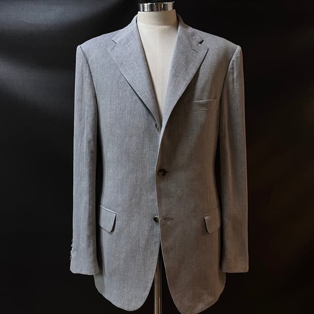 L) VALENTINO 실크 린넨 버진울 혼방 여름 자켓 Made in