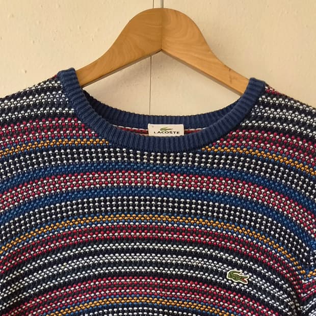 라코스테 남성 컬티컬러라운드니트 3사이즈