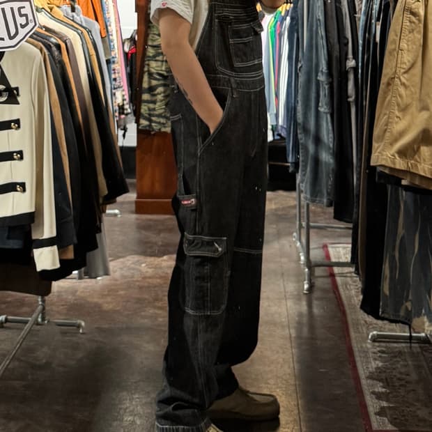 칼카니 올드스쿨 데님 카고 오버롤 38