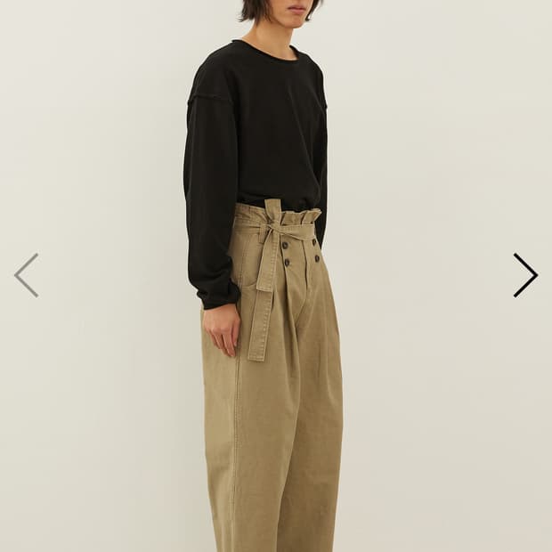 naanana belted beige pants