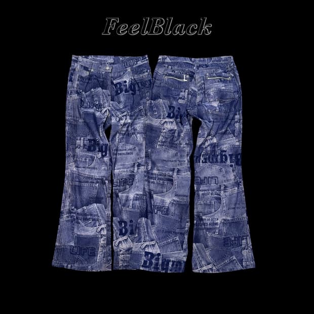 GK Blue Cubic Sparkle Vintage Denim