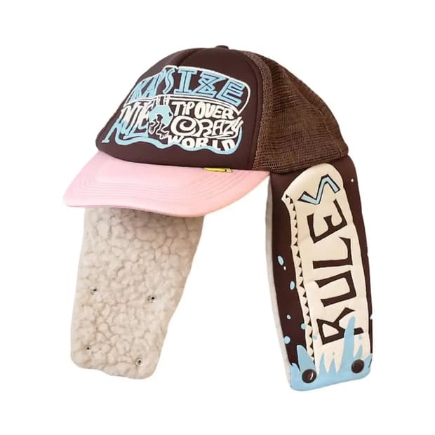 캐피탈 26ss 캡사이즈 룰 Pt 럼버 트럭 캡/브라운 핑크