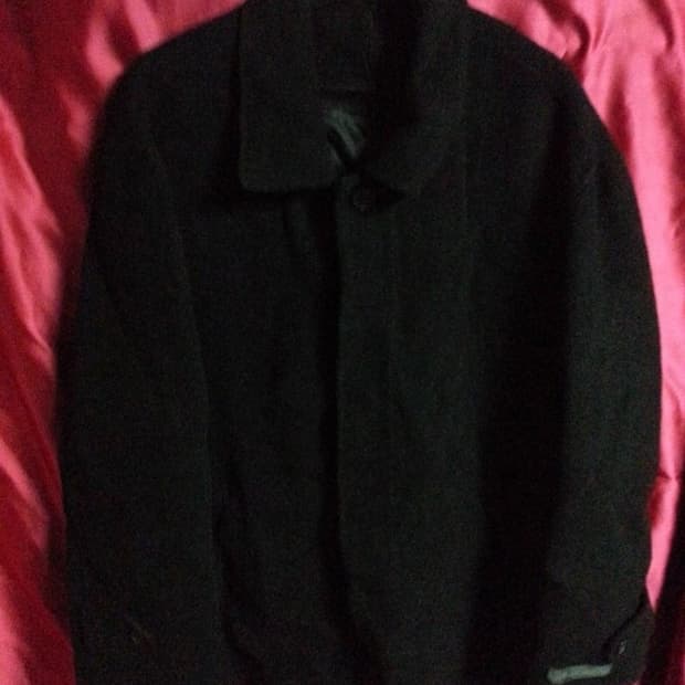 MOVIN 남성 모직 하프 코트 블랙 105