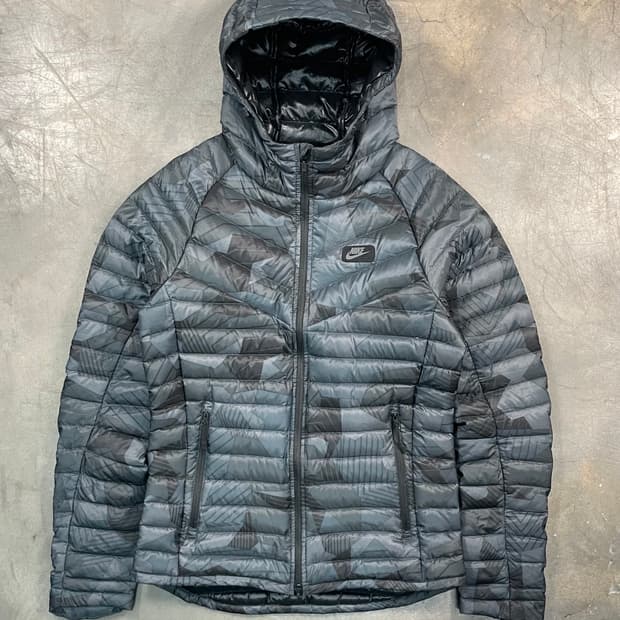 나이키 디지털 카모 후디드 경량 패딩